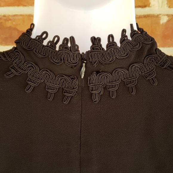 Stone Cold Fox Black Mock Neck Intricate Trim NWT - Picture 4 of 8